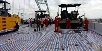 环氧沥青铺装现场